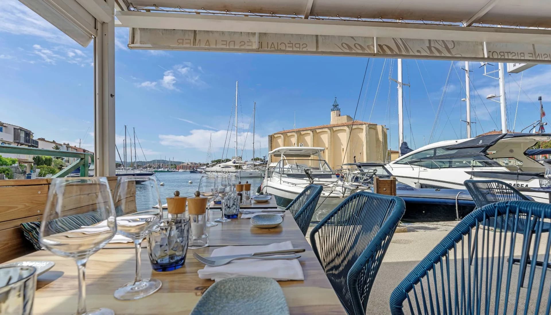Vue sur la mer depuis Port Grimaud